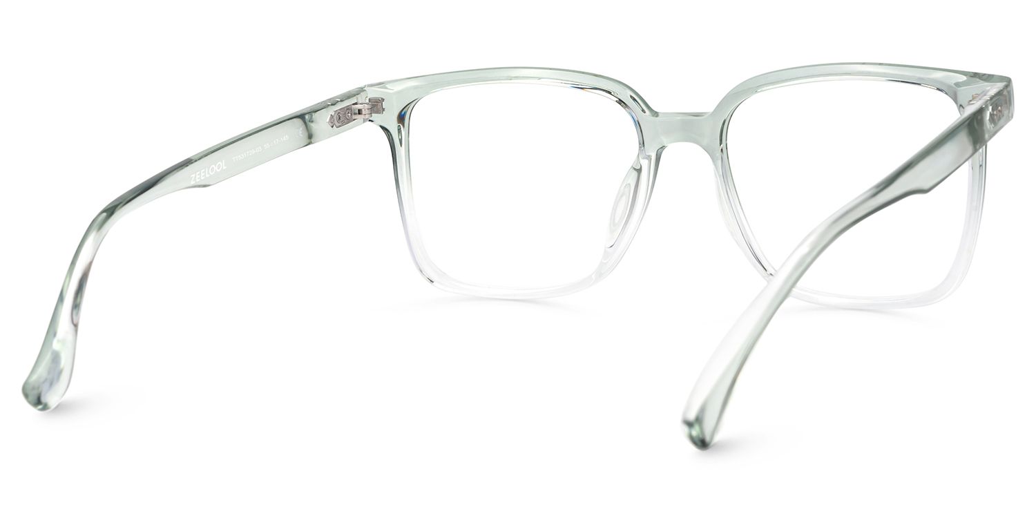 Elihu Grün Klar Quadratisch Brille3