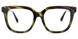 Quiana Grün-Tortoise Quadratisch Brille0