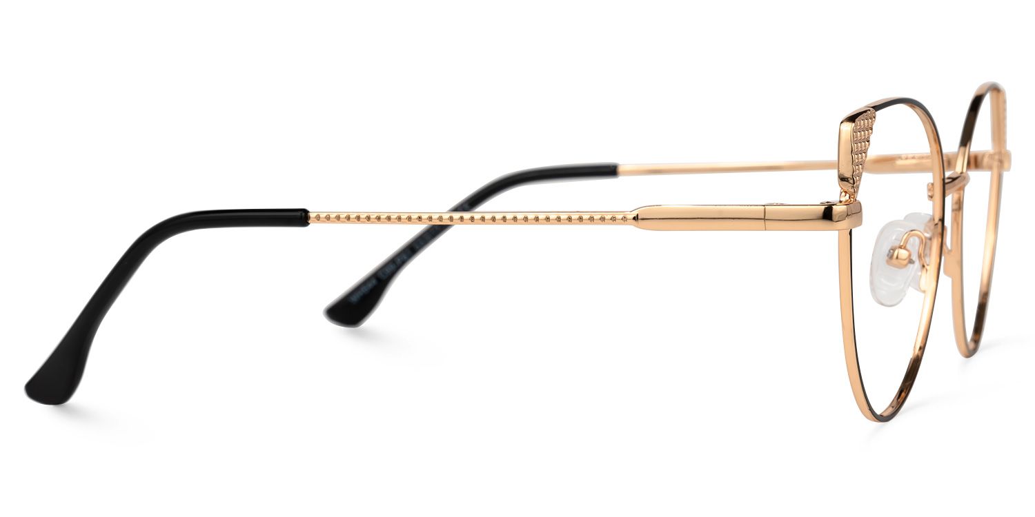 Eve Schwarz-Gold Cateye Brille3