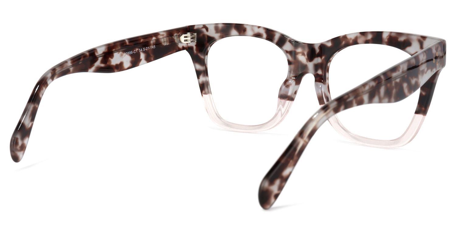 Tandy Hell Tortoise Rechteckige Brille3
