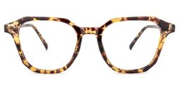 Preston Gelb-Tortoise Quadratisch Brille0