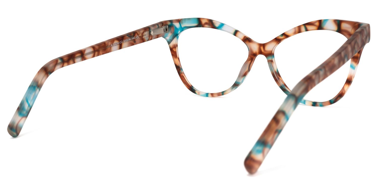 Eschwege Grünes Muster Cat Eye Brille4