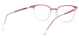 Yelena Rot-Gold Cateye Brille4