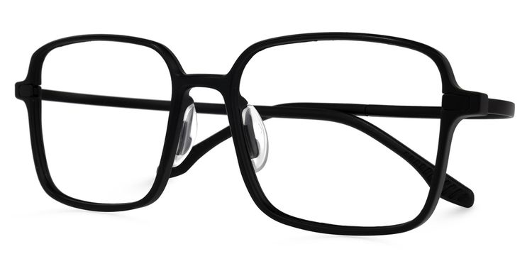Quentrell Schwarz Quadratisch Brille