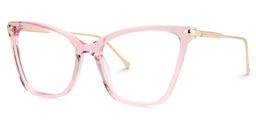 Hilary Rosa Klar Schmetterling-Form Brille2