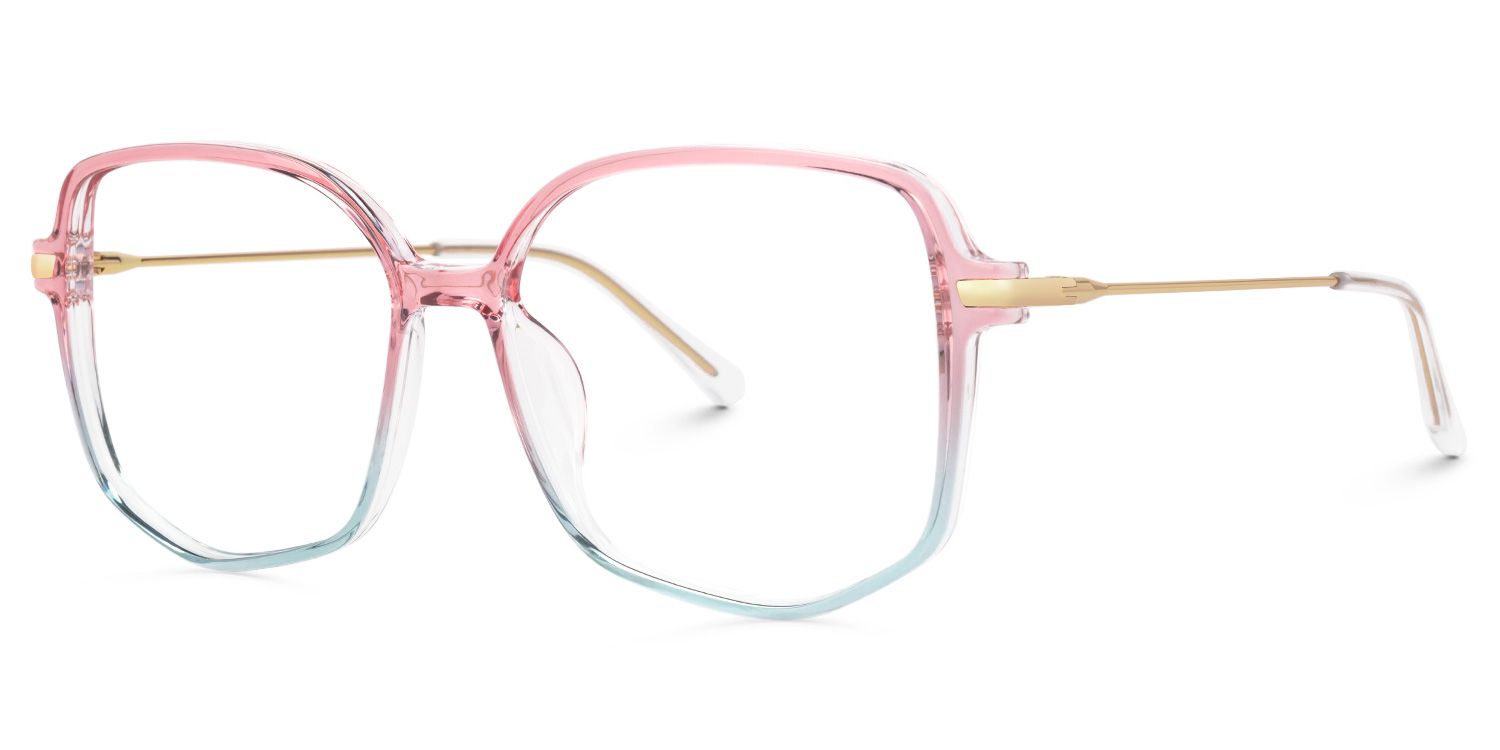 Payton Rosa-Blau Geometrisch Brille2