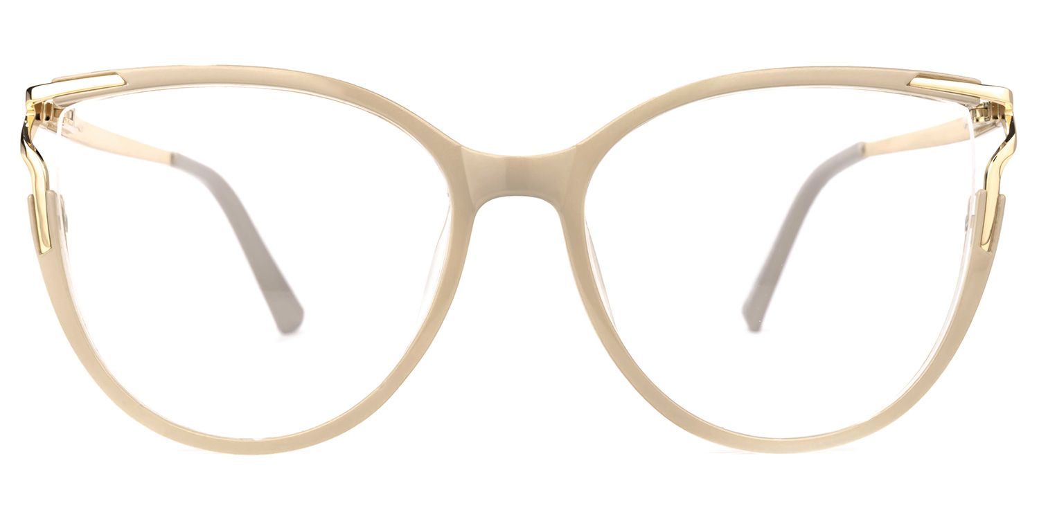 Xena Beige Cateye Brille0