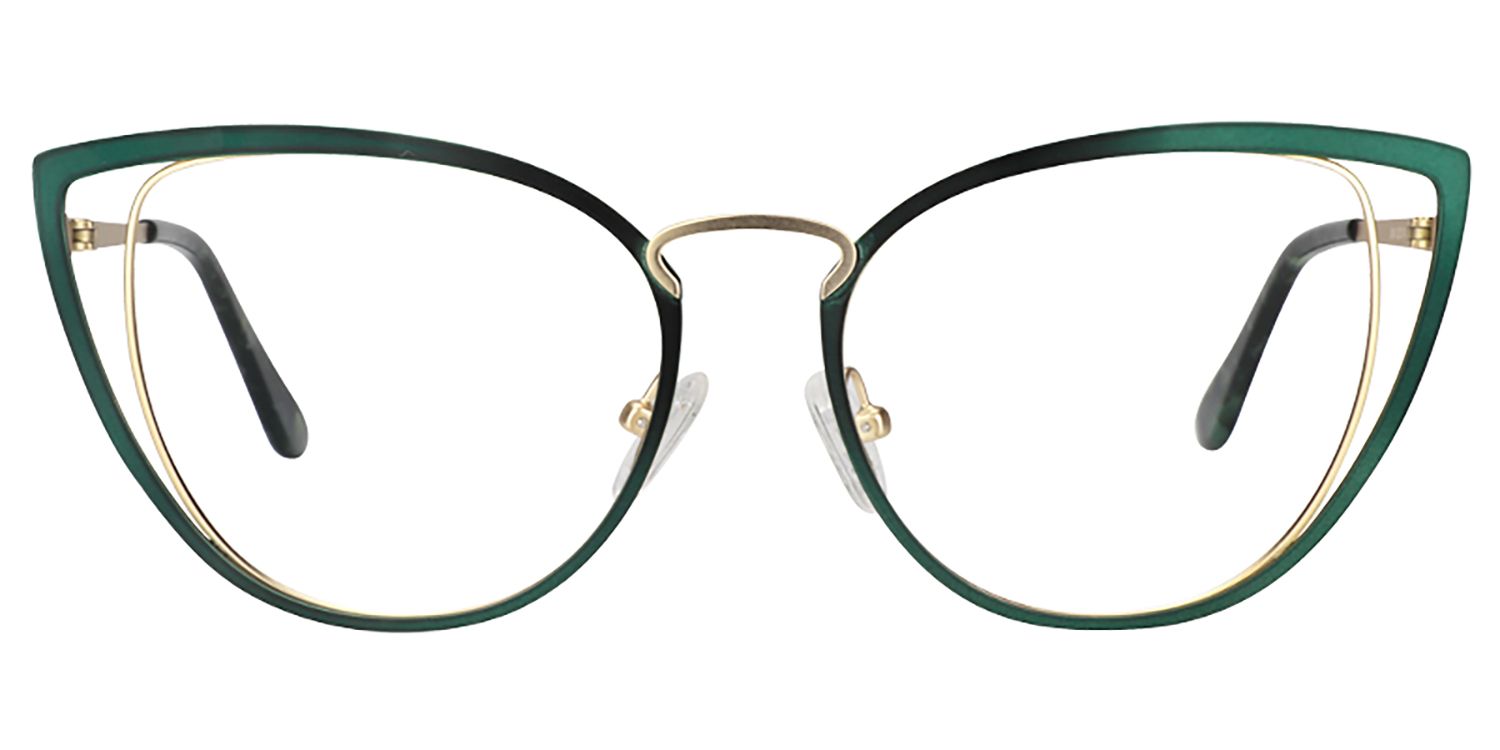 Eras Grün Cat Eye Brille1