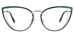 Eras Grün Cat Eye Brille1