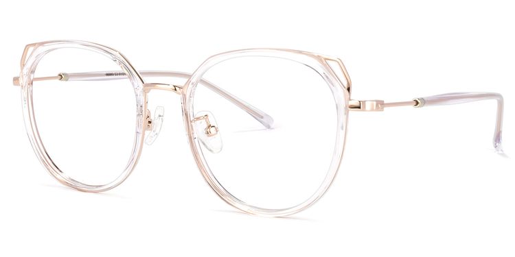 Ofelia Gold Klar Geometrisch Brille