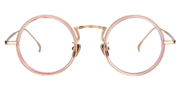 Alisa Rosa-Gold Rund Brille0