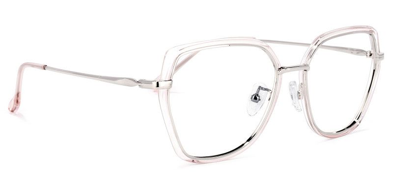 Lea Rosa Klar Geometrisch Brille2