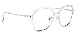 Lea Rosa Klar Geometrisch Brille2