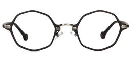 Ashley Schwarz Geometrische Brille0