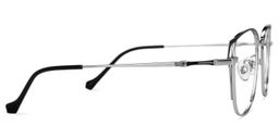 Unica Schwarz-Silber Cateye Brille2