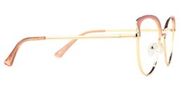 Yanira Gold-Orange Cateye Brille3