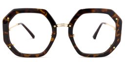 Bancroft Geometrische Gelb Tortoise Brille0