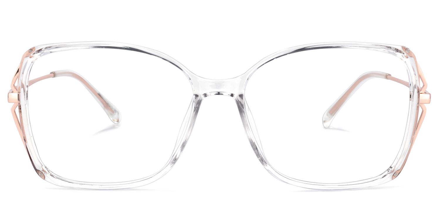 Fulleord Gold Klar Quadratisch Brille0