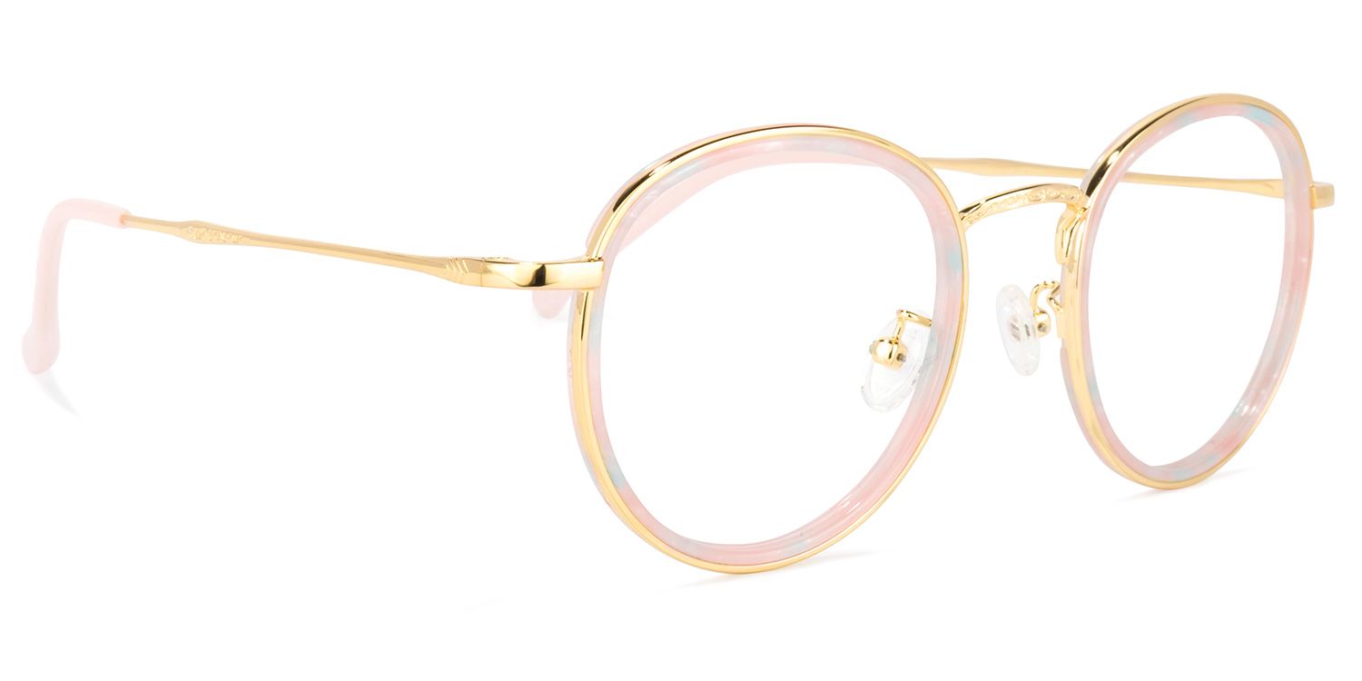 Yahya Rosa-Gold Rund Brille2
