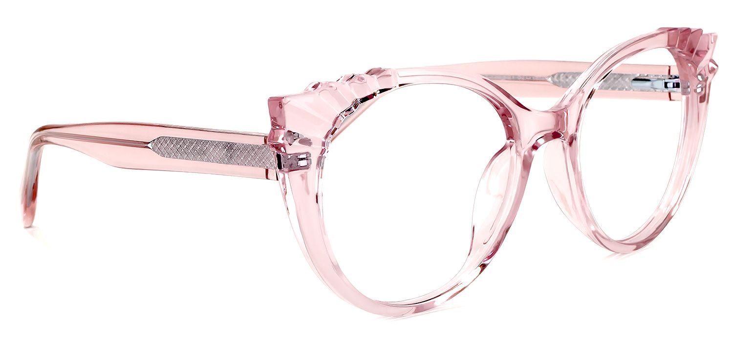 Weston Rosa Klar Cateye Brille2
