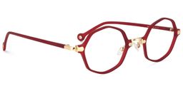 Ashley Rot Geometrische Brille1