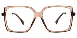 Ebony Braun Quadratisch Brille0