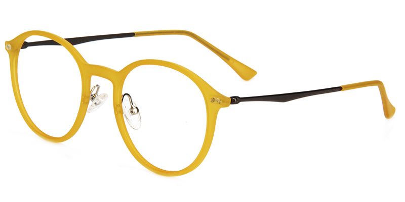Dolores Gelb Rund Brille5