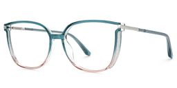 Walden Blau-Rosa Quadratisch Brille1
