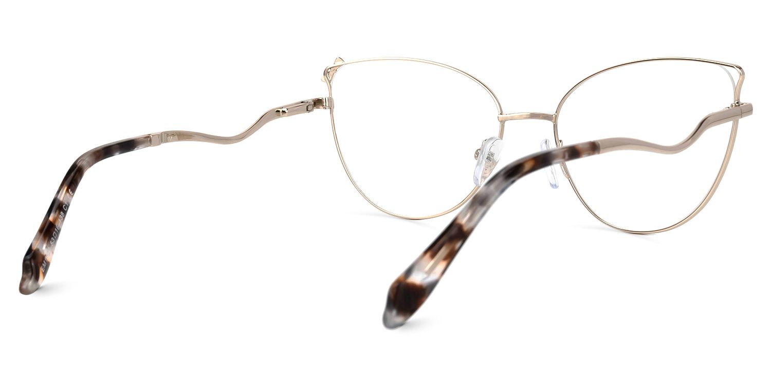 Reva Schwarz-Silber Cateye Brille3