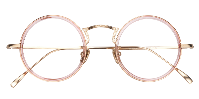 Alisa Rosa-Gold Rund Brille1