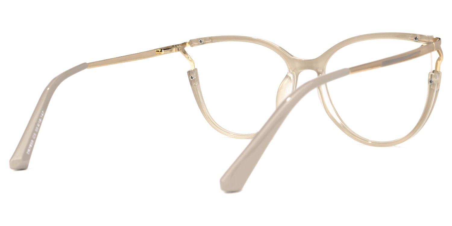 Xena Beige Cateye Brille2