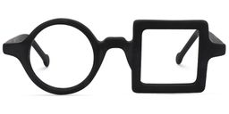 Paola  Schwarz Asymmetrische Brille0