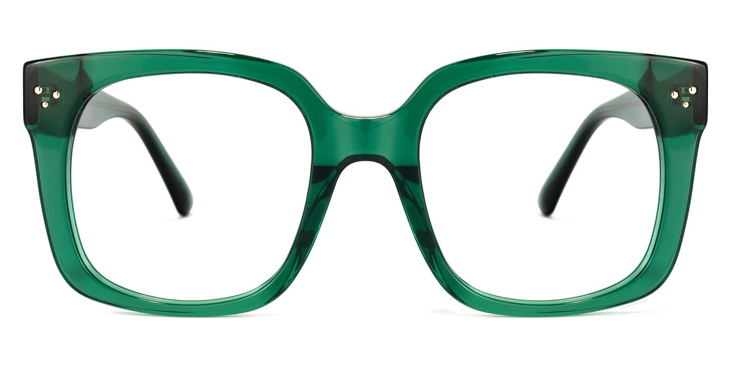 Paisley GrünQuadratische Brille0