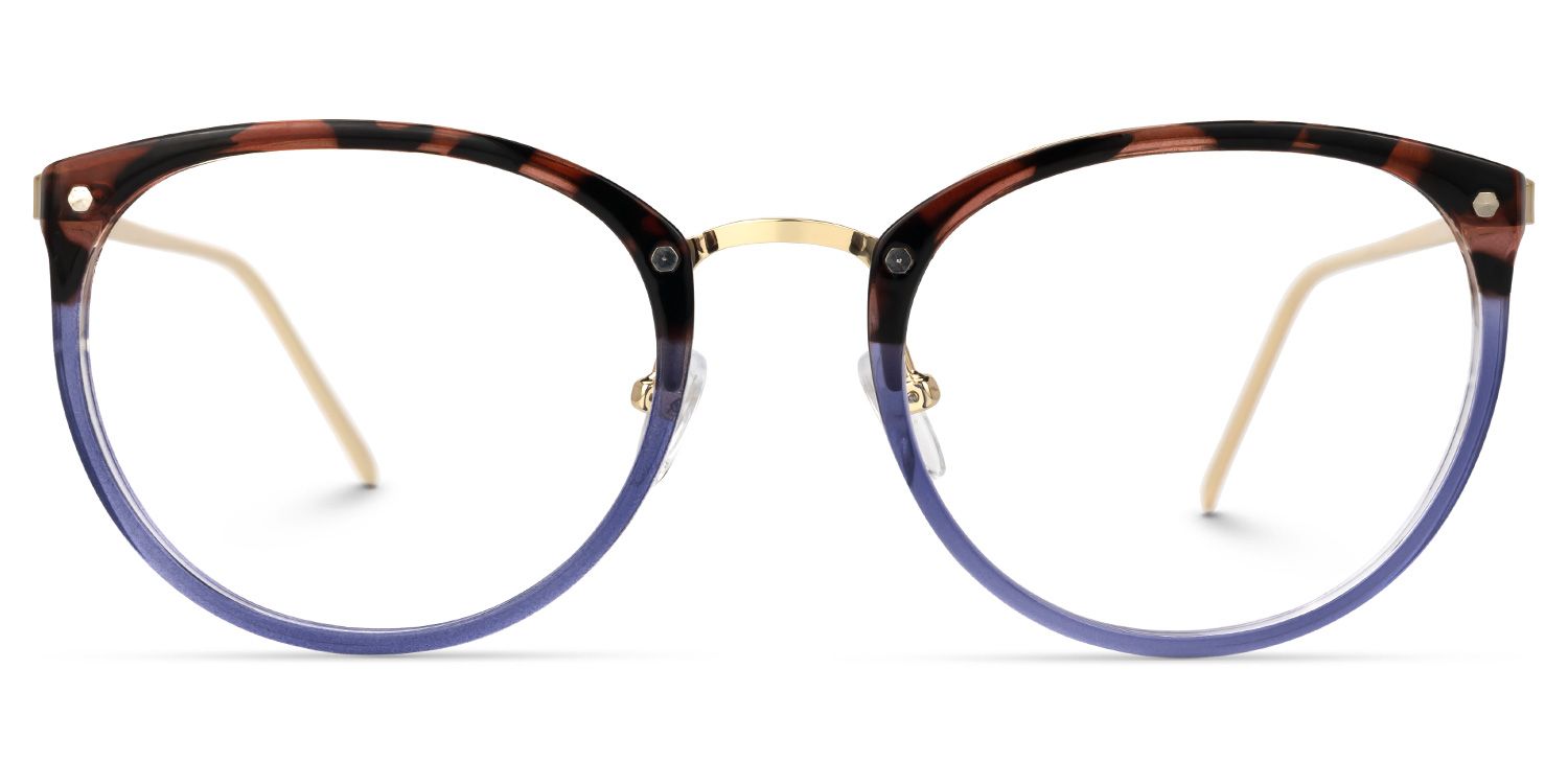 Abbas Braun-Tortoise Rund Brille0