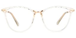 Vaughan Weiß-Gold Cateye Brille0