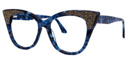 Bernarda Blaue Cateye Brille1