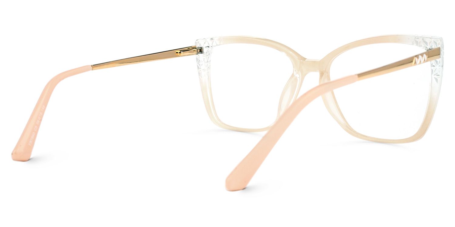 Lavelle Beige Quadratisch Brille2