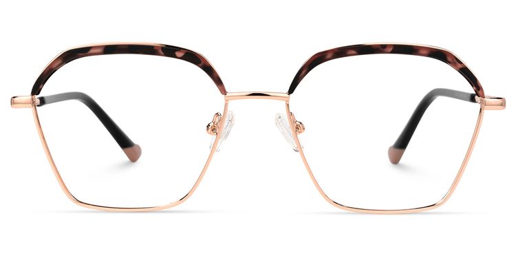 Nancey Schwarz-Tortoise Geometrisch Brille