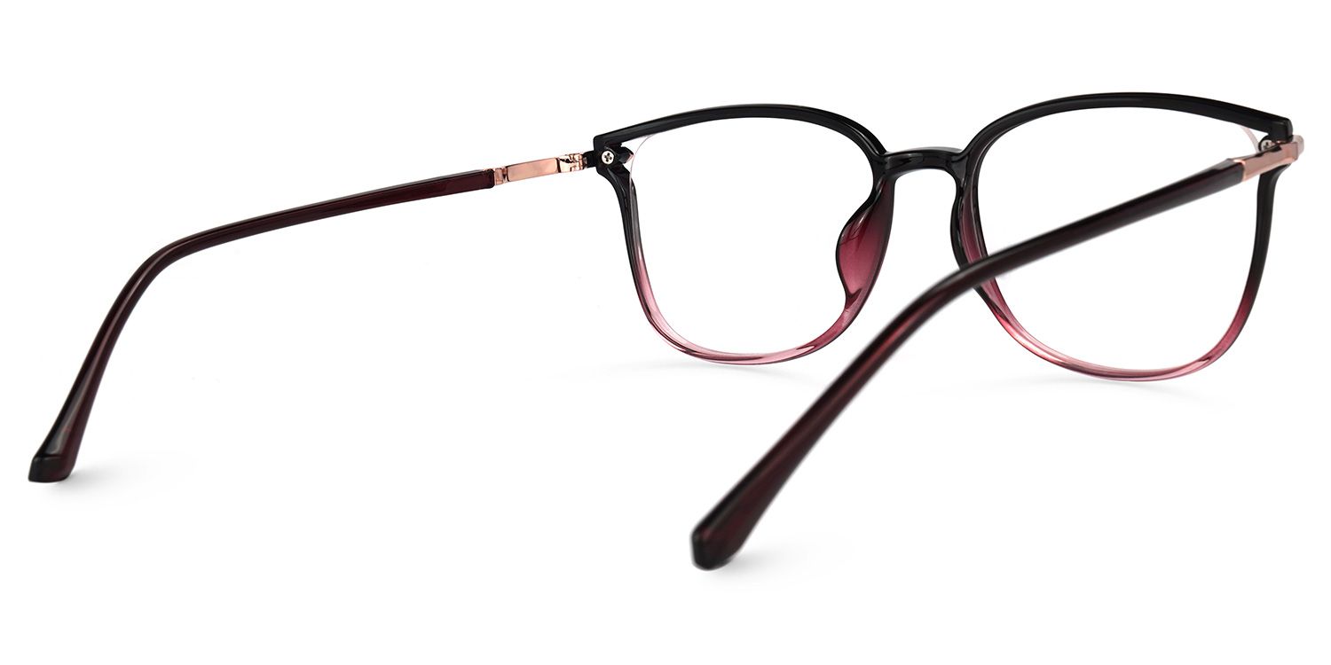 Mander Schwarz-Lila Quadratisch Brille3
