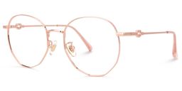 Abdul Rosa-Gold Rund Brille1