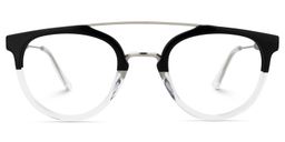 Waston Schwarz-Weiß Pilot Brille0