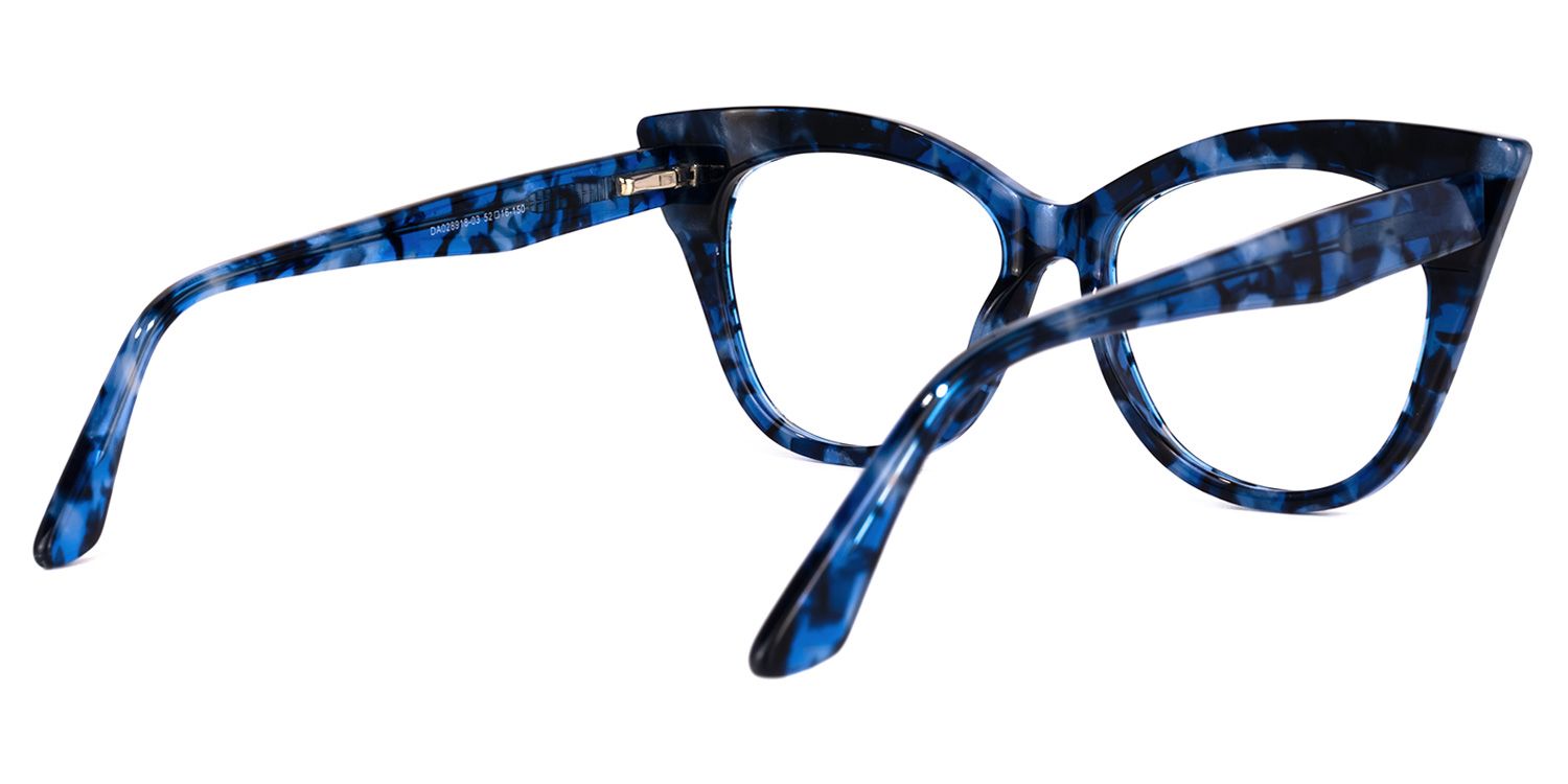 Bernarda Blaue Cateye Brille3