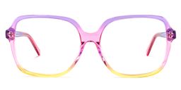 Lollipop Lila Gelb Quadratische Brille0
