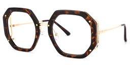 Bancroft Geometrische Gelb Tortoise Brille1
