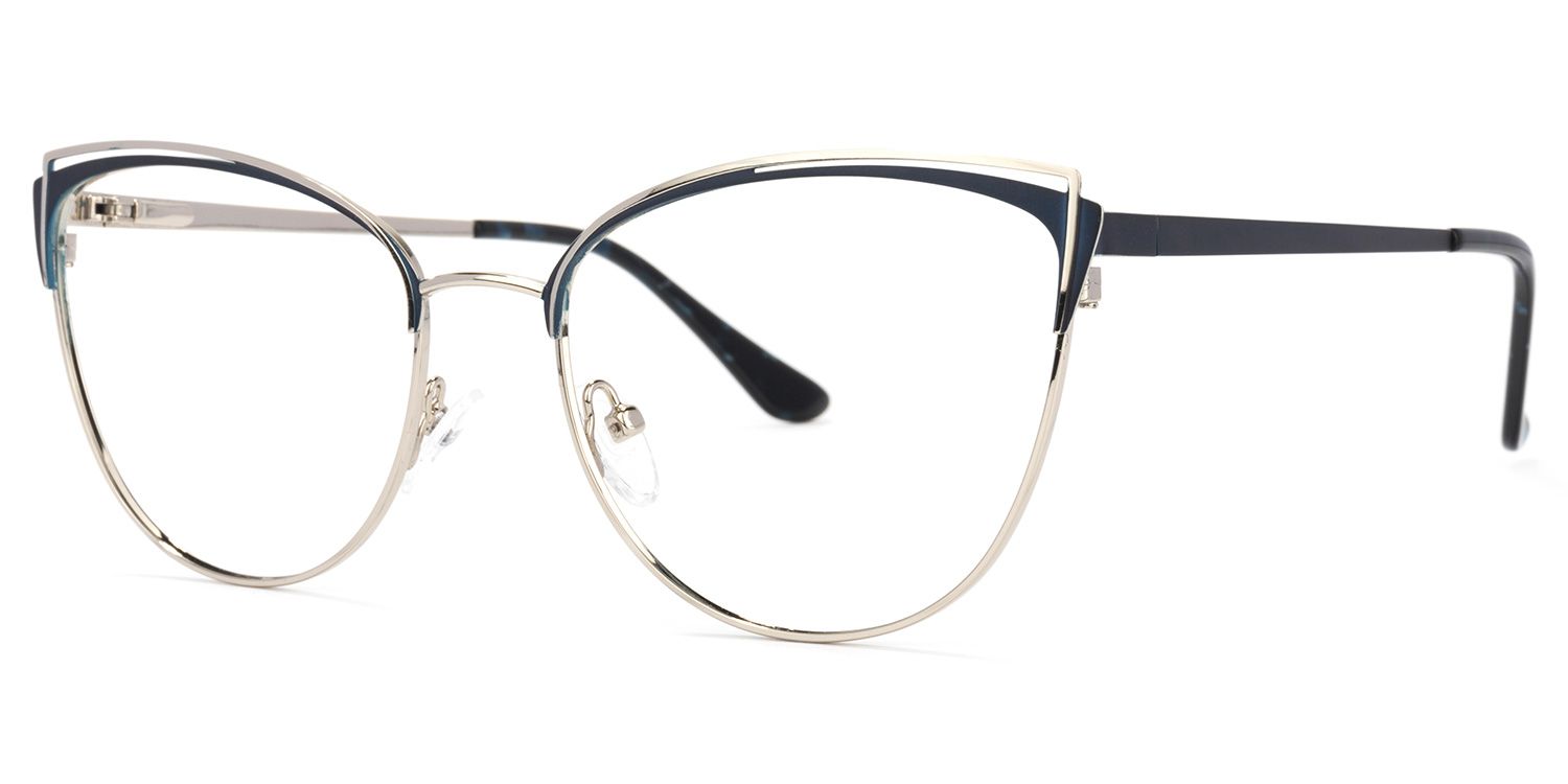 Faust Dunkelblau Cateye Brille2
