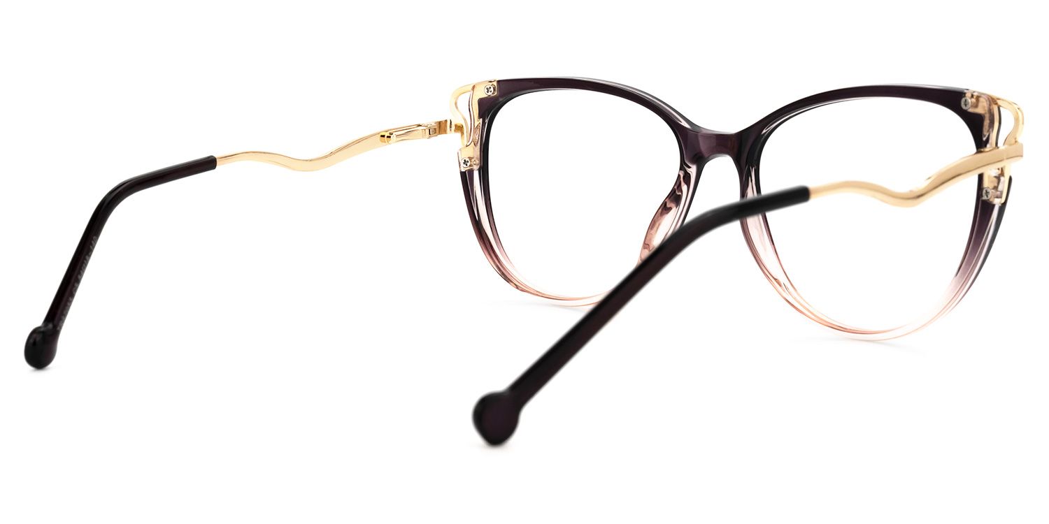 Chapman Dunkellila Cateye Brille2