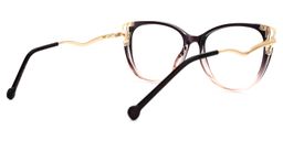 Chapman Dunkellila Cateye Brille2