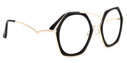Haine Schwarz Geometrisch Brille2