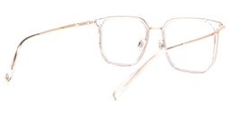 Amber Gold Quadratisch Brille2