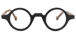 Arale Schwarz Vollrand Rund Brille0